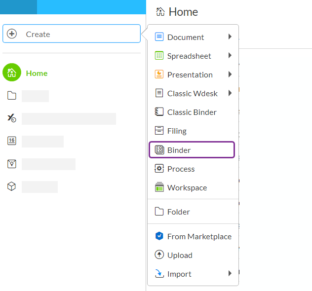 Create and use binders Support Center