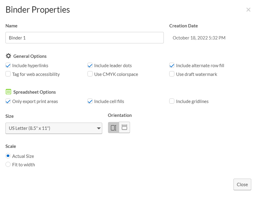 Create and use binders Support Center