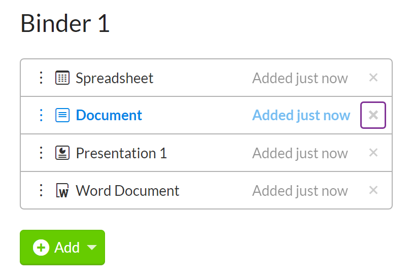 Create and use binders Support Center