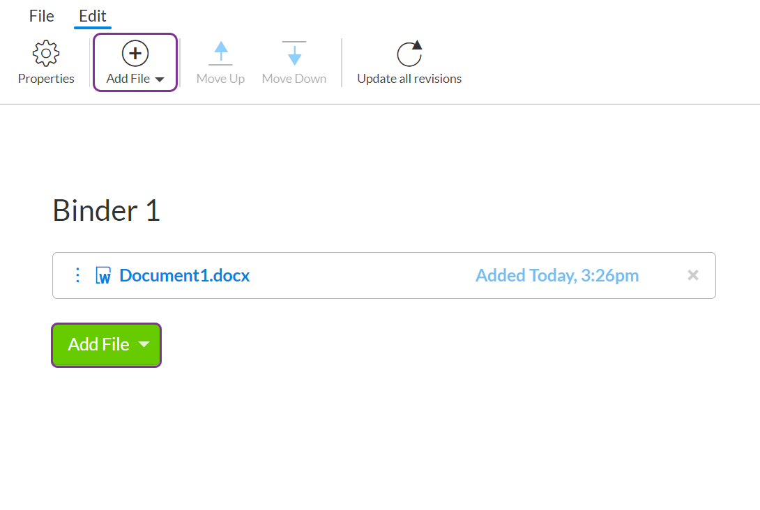 Create and use binders Support Center