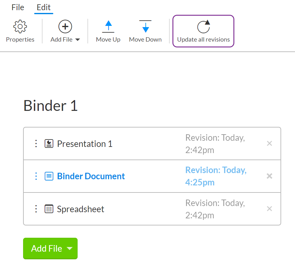 Create and use binders Support Center