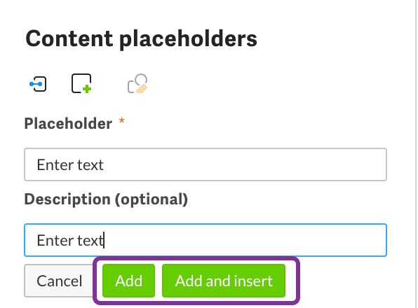 Use content placeholders – Support Center