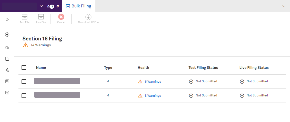 File forms with the SEC – Support Center