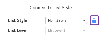 Lock list style
