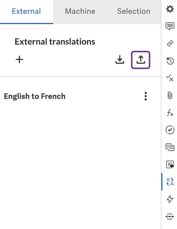 Click import icon
