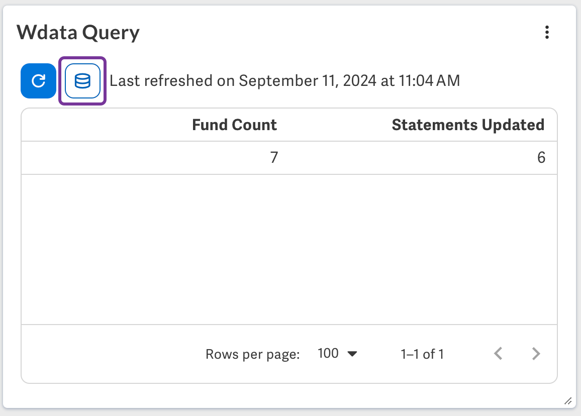 Wdata Query Widget zum Home Dashboard hinzufügen – Supportcenter