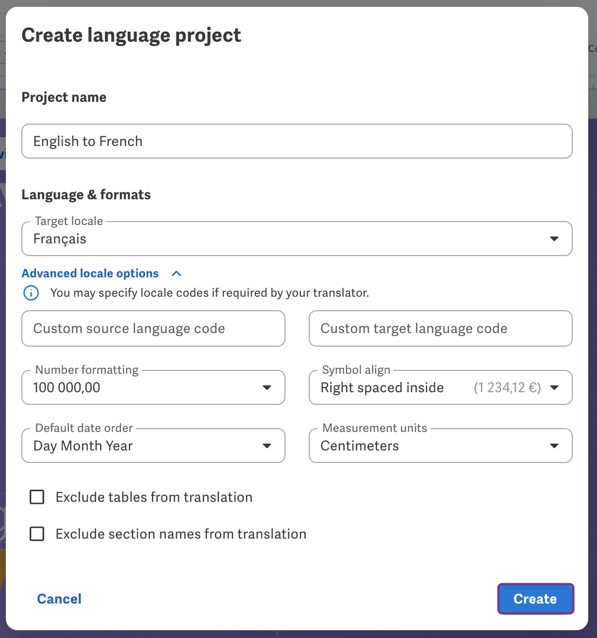 Creating a language project