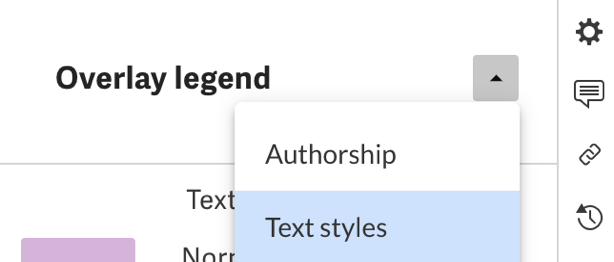 Overlay dropdown options