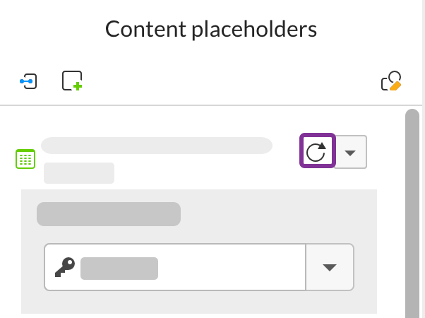 Click the Refresh icon to update the values coming from the source
