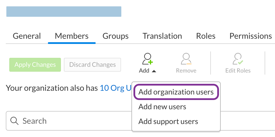 Add organization users
