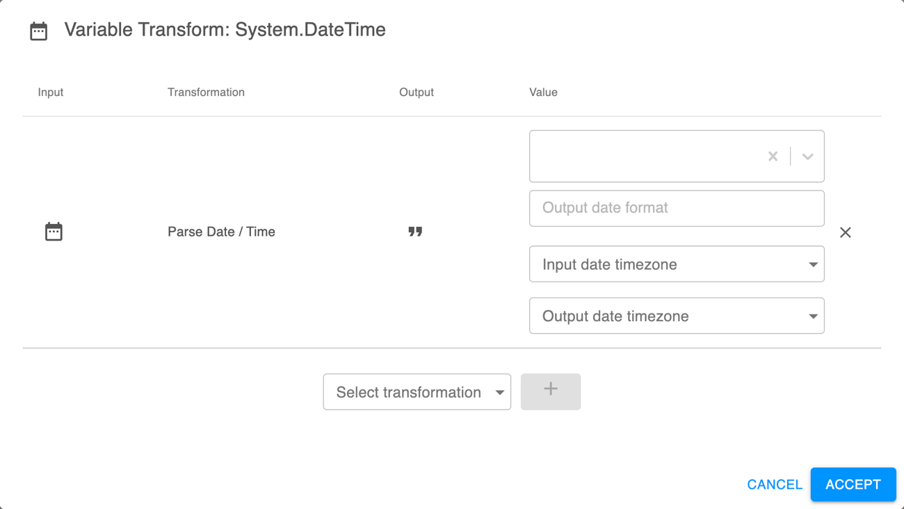 Parse Date/Time transformation