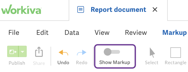 Nascondere il markup