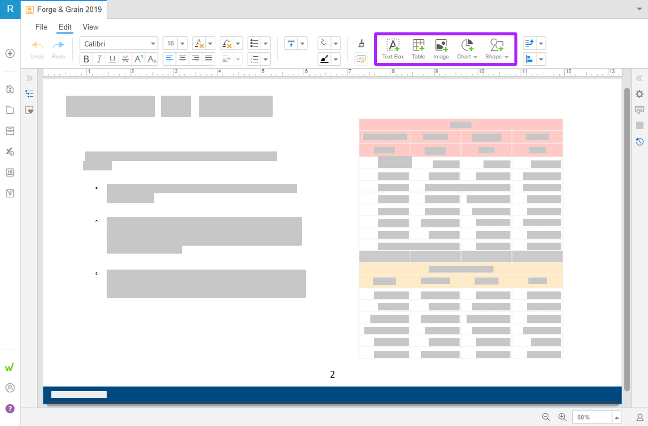 como adicionar conteúdo a um slide no Workiva