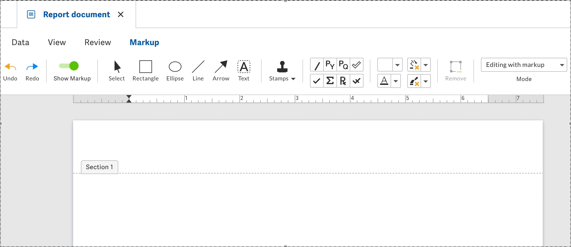 Add markup shape