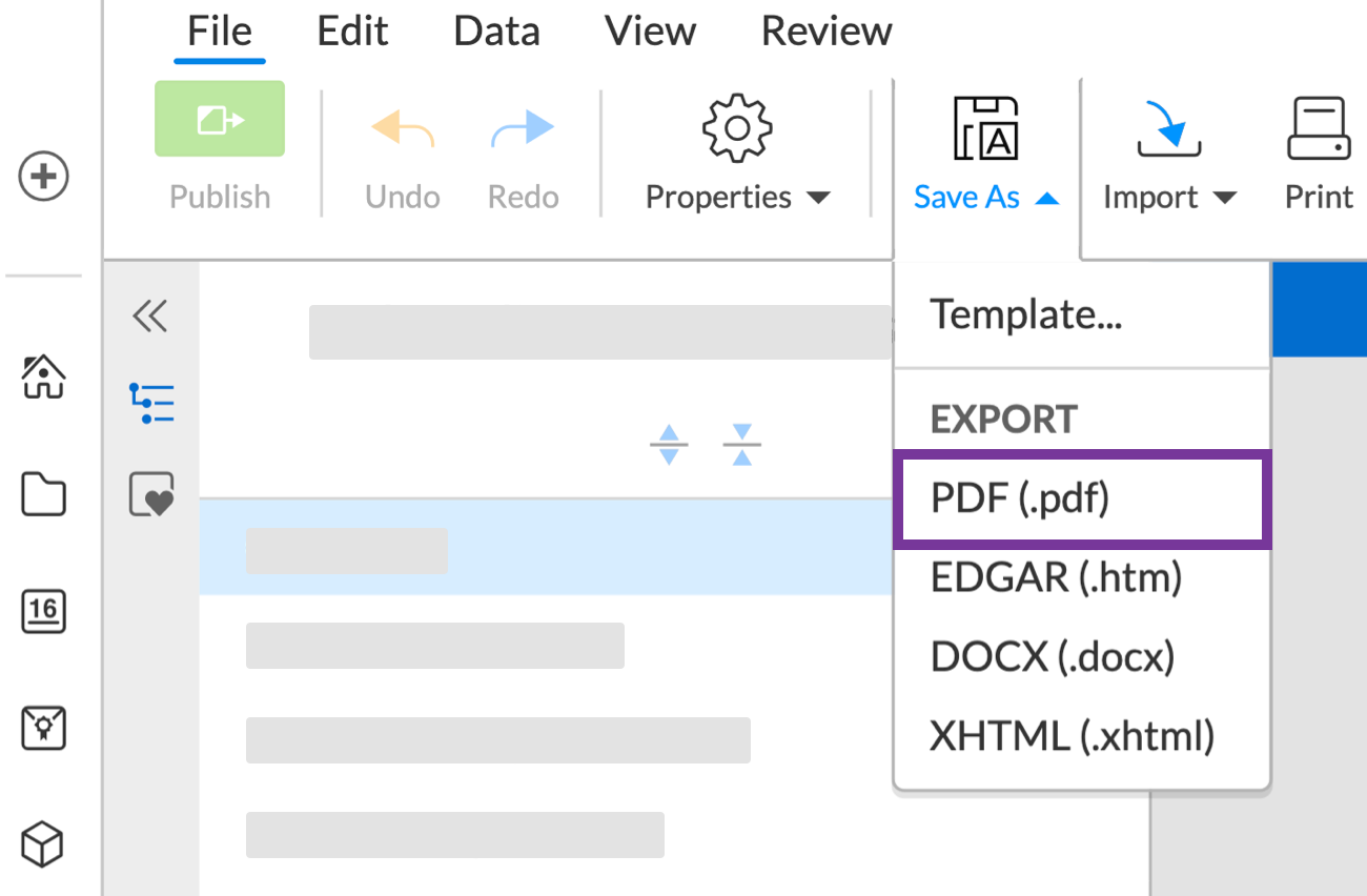 Export PDF