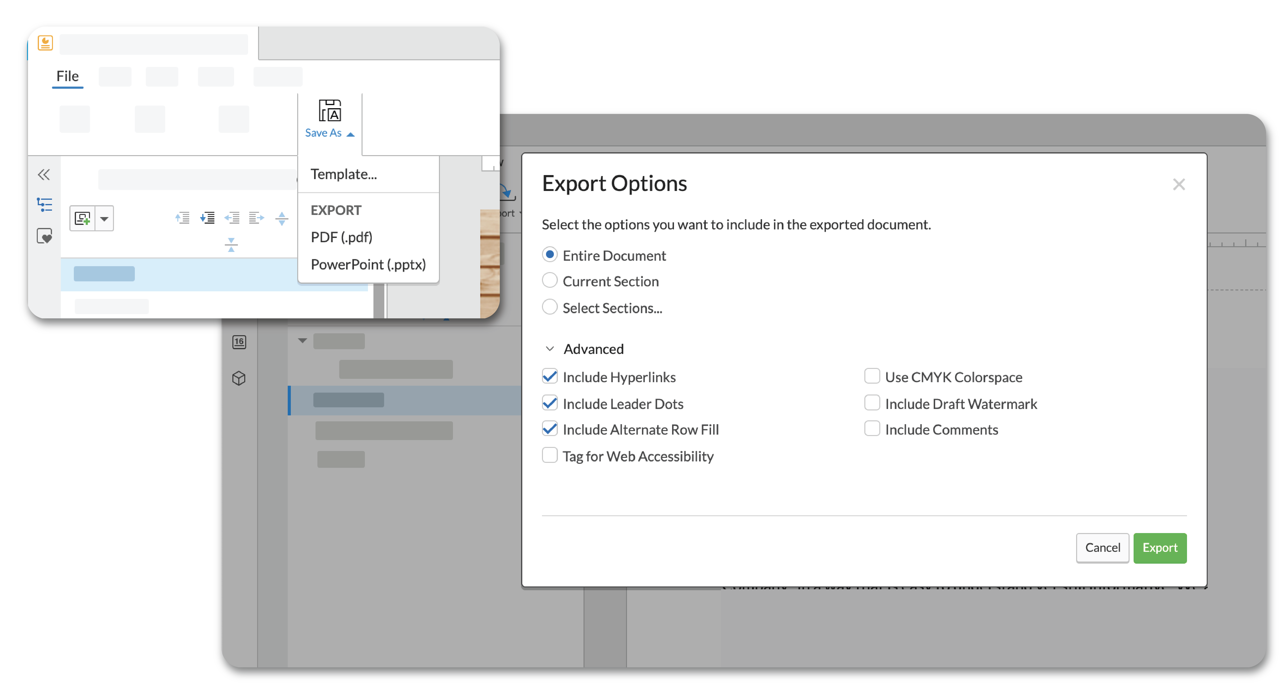 use the export options to export your presentation as a powerpoint or pdf