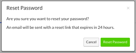 Reset password