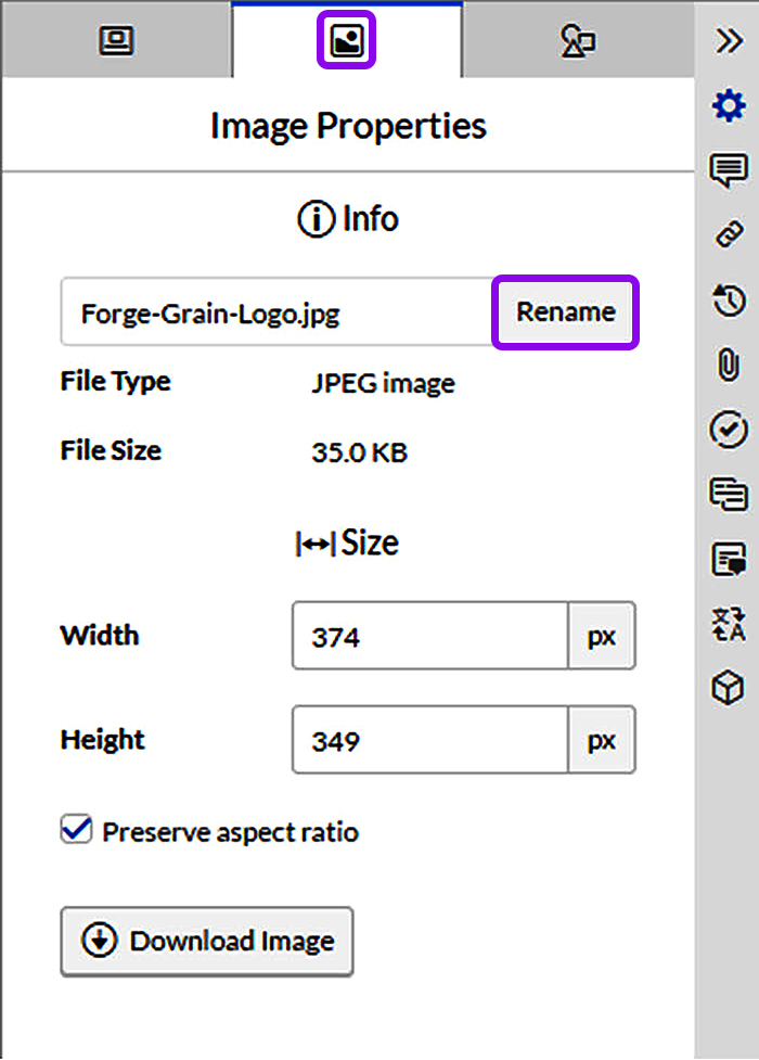 renommer une image