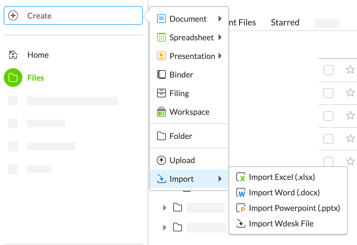 Select import