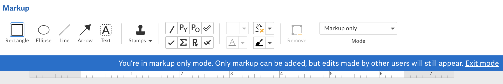 Markup only mode banner