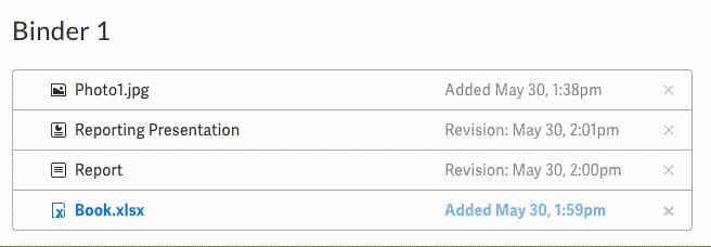 Drag and drop a file on top to nest them