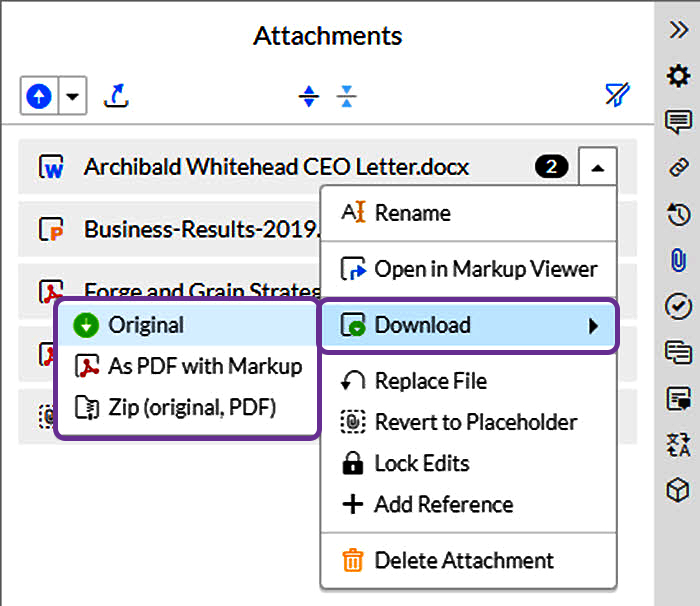 download a single attachment
