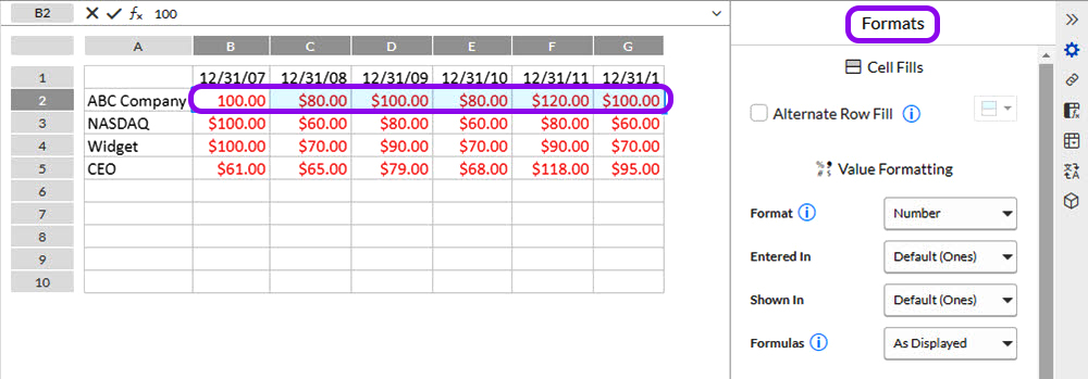format chart axis labels
