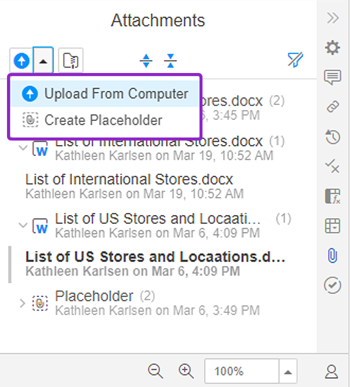 Upload an attachment