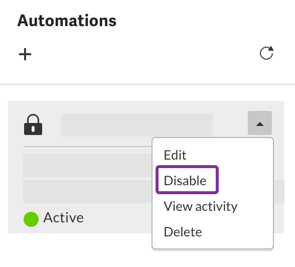 Disable automation