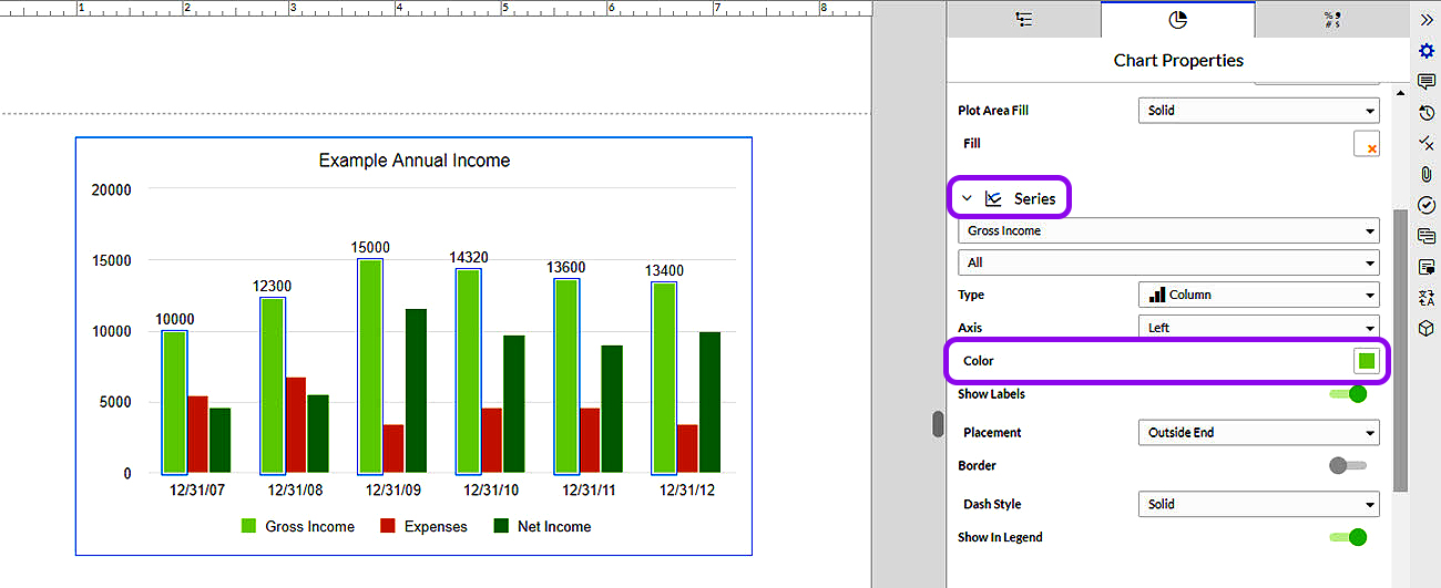 customize a column series