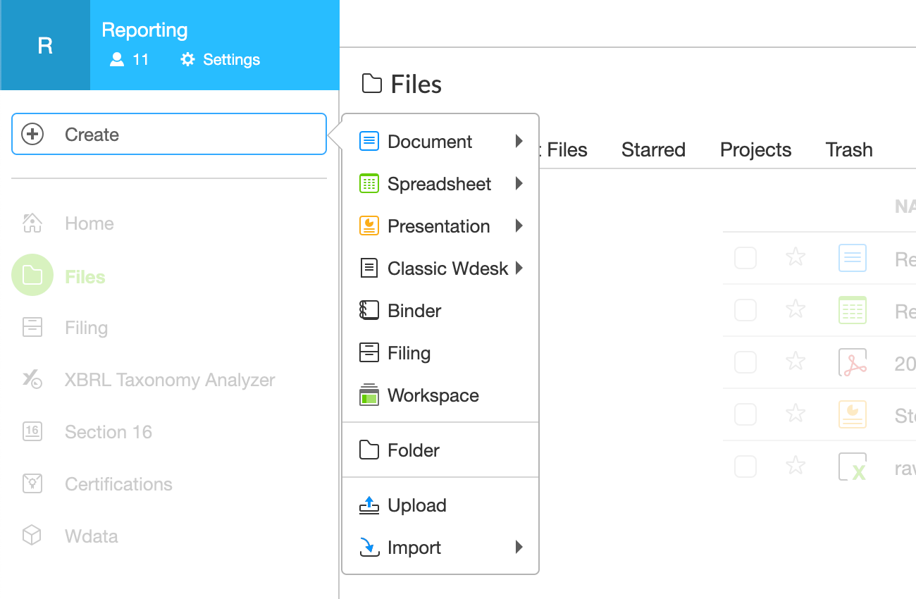 Create a file