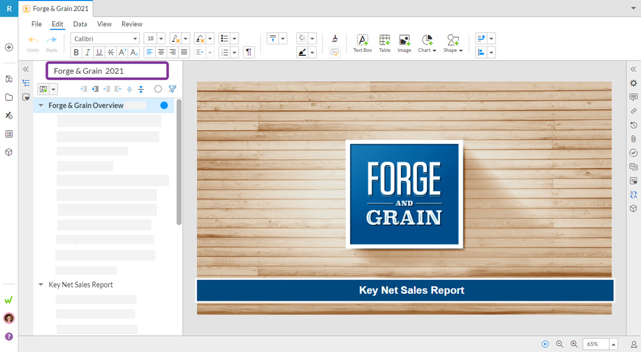 rename your Presentation