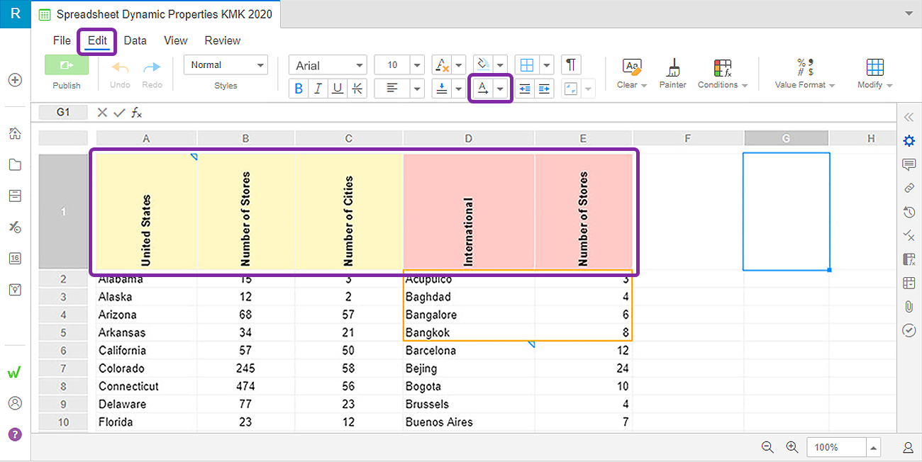 align text in a cell