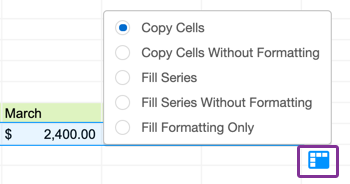 The fill series icon