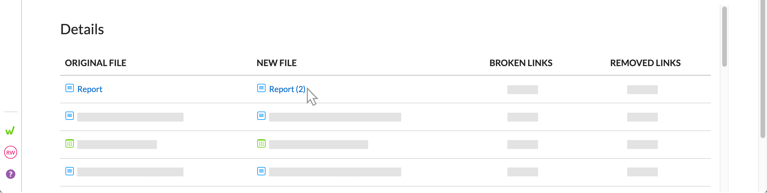 click the blue link to open the file in workiva