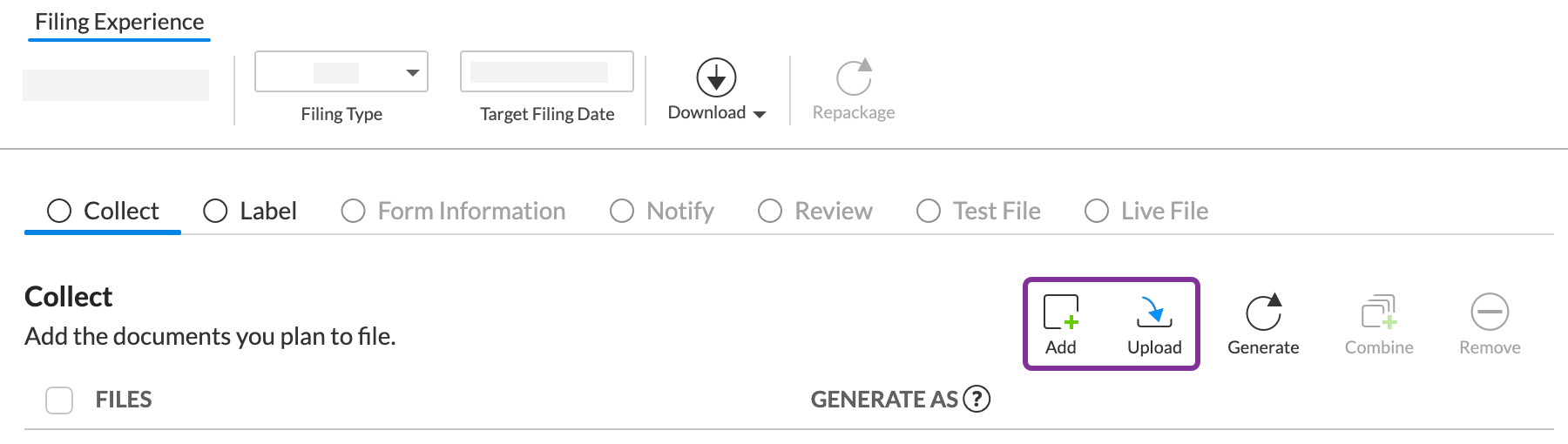 Add or upload a PDF
