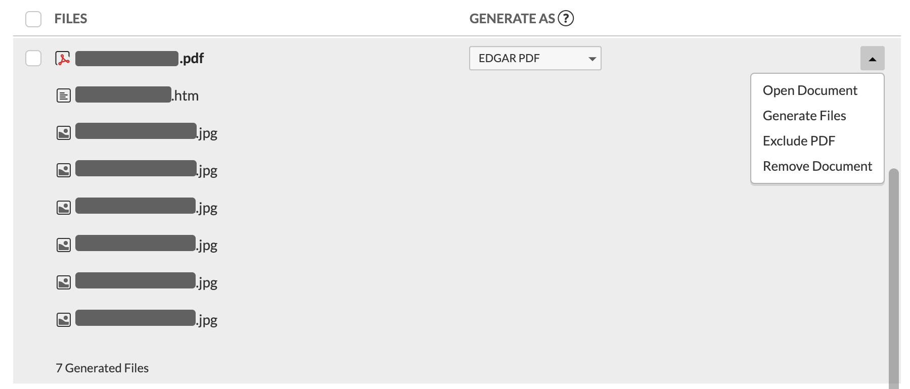 Exclude PDF