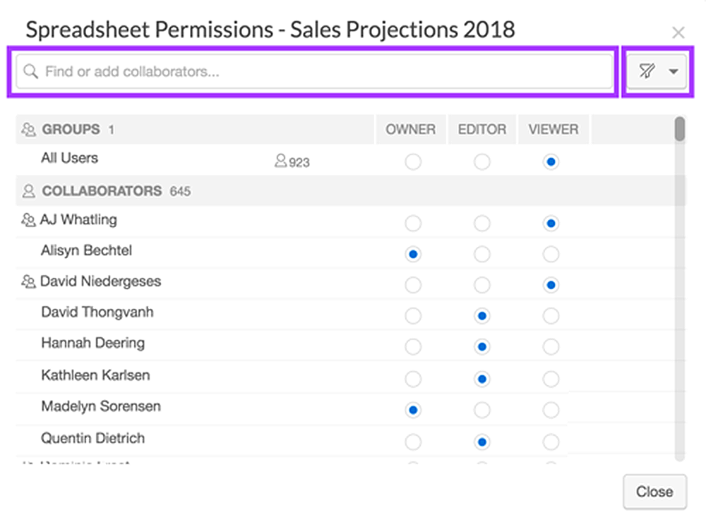 Permissions Editor