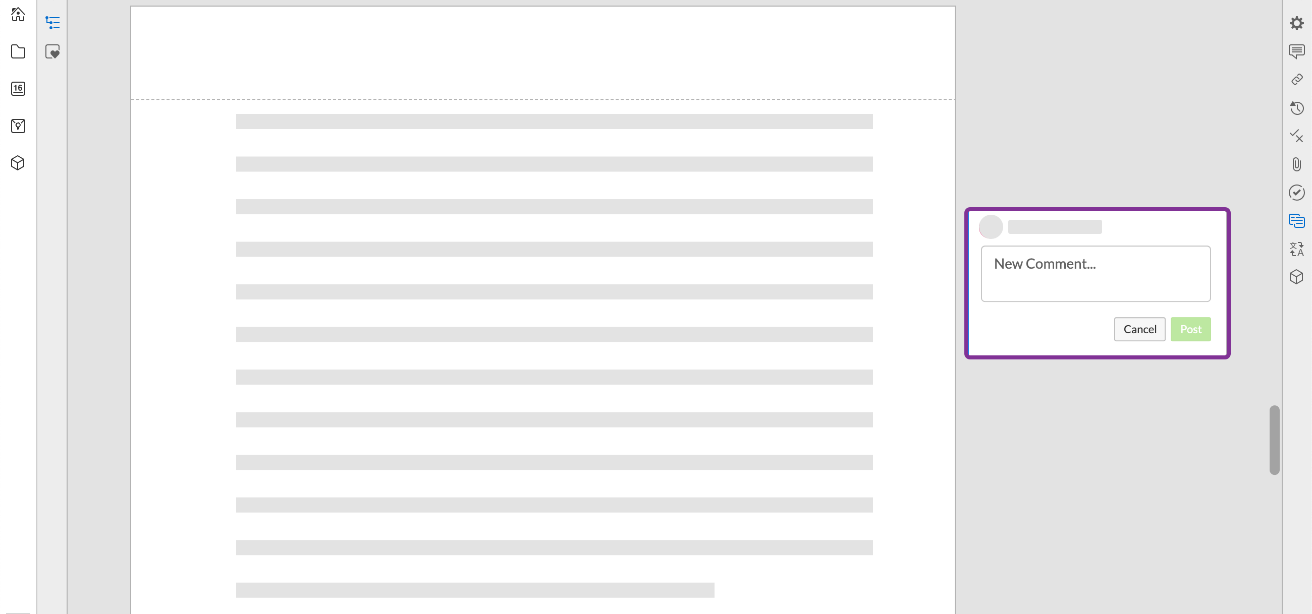 Type your comment in the field and select Post