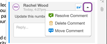 Managing existing comments