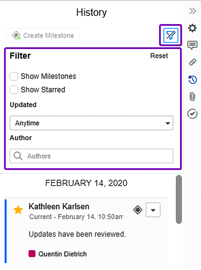 milestones in Presentations