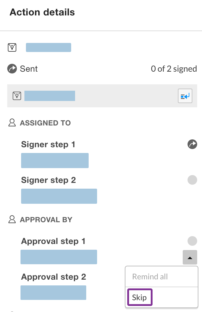 Skip approval step