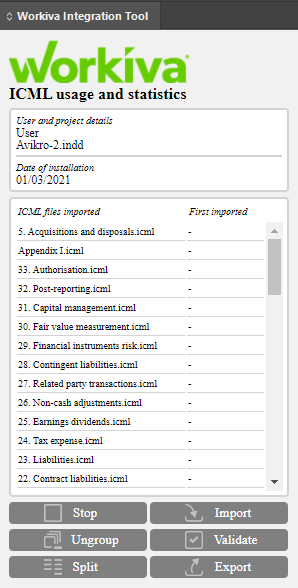 plug in interface with button functions