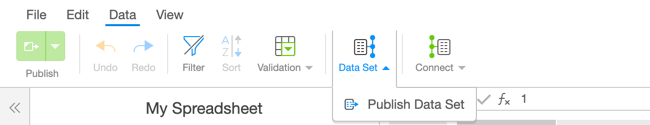 Select Publish Data Set