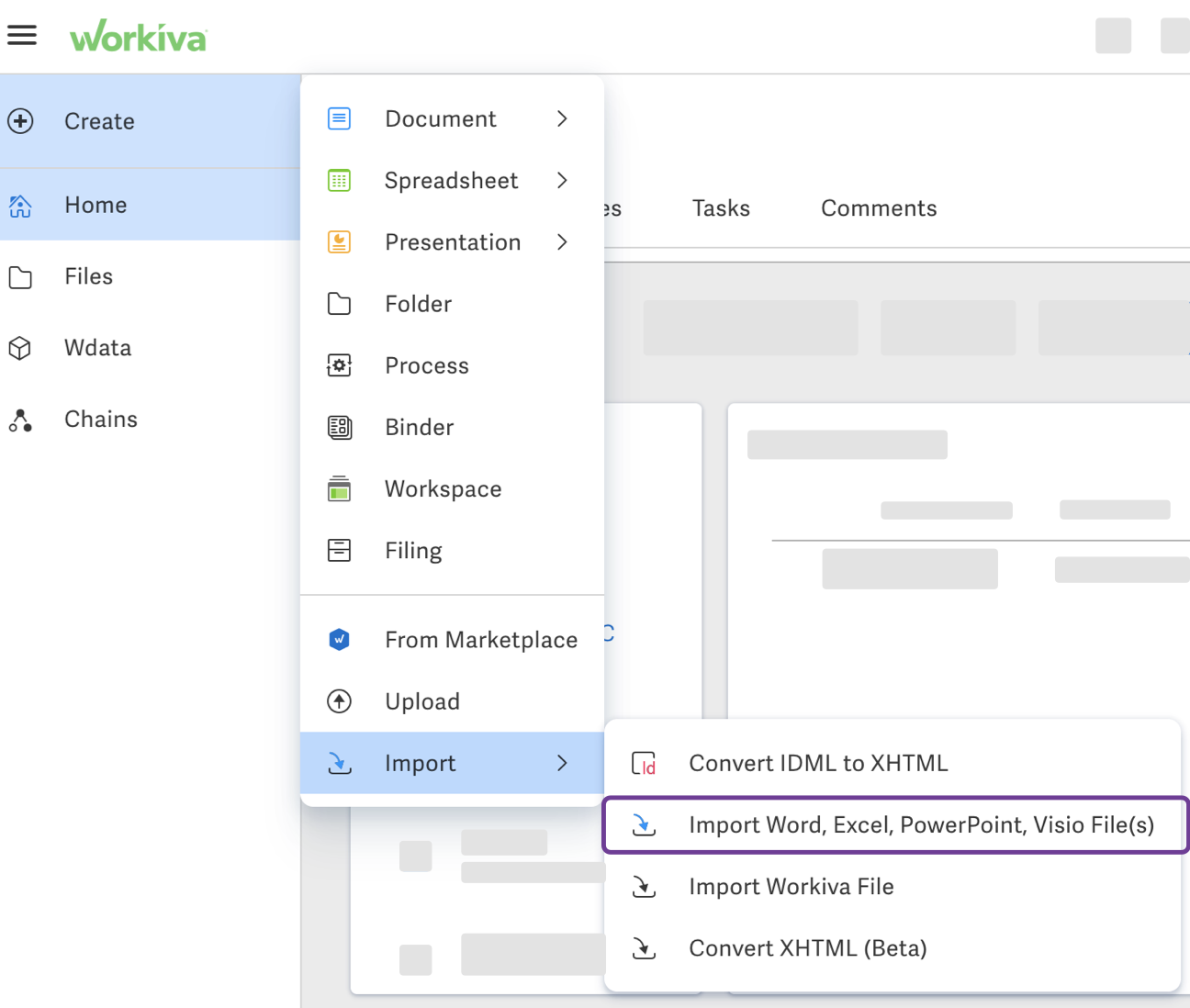 Import bulk files