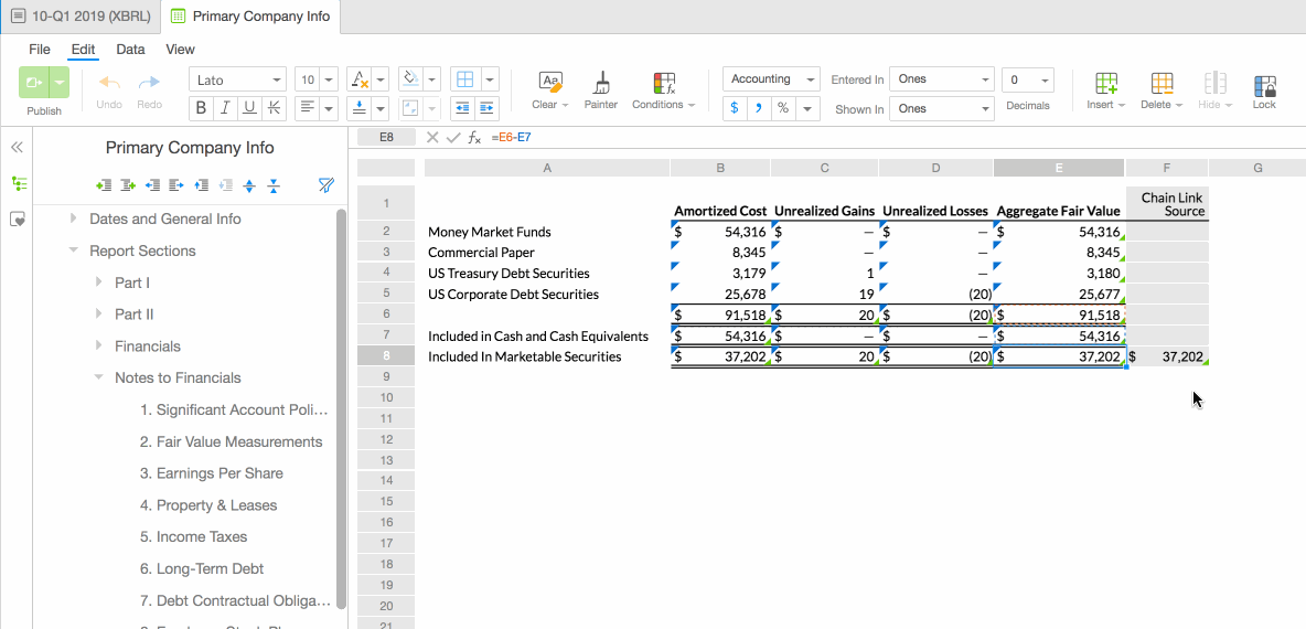 Chain Link with iXBRL Workiva Support Center