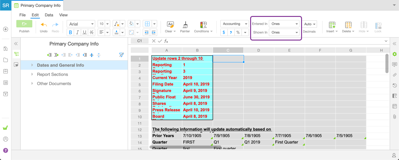 Format values and numbers – Support Center