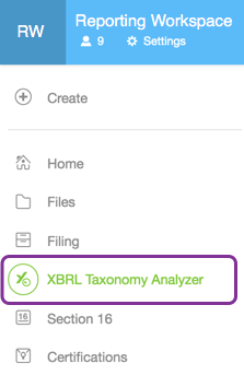 Open the XBRL taxonomy analyzer