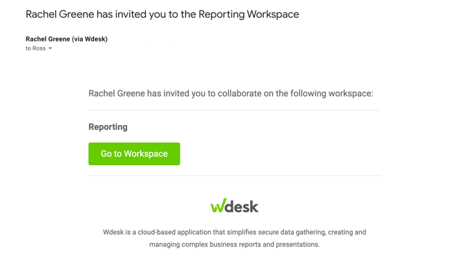 E-mail de Workspace