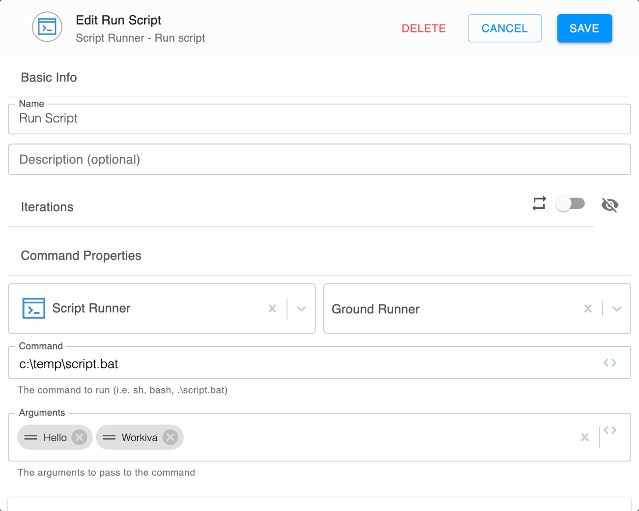 Input dello script batch di Windows